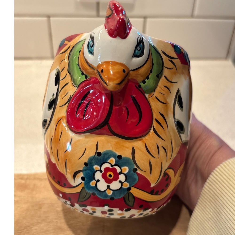 Home Accents Emily Handcrafted Rooster Mug 3D Figural Ceramic Farmhouse Decor
